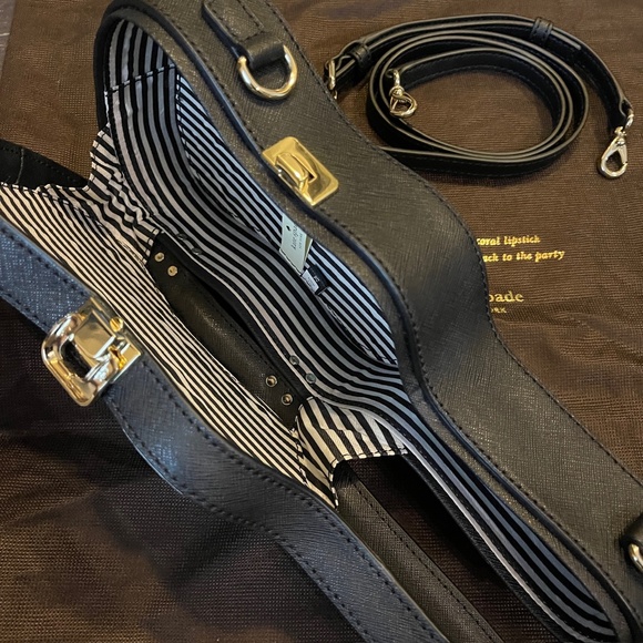 RARE Kate Spade Novelty Jazz Things Up Bass Violin Case Clutch Crossbody Bag - Picture 10 of 14